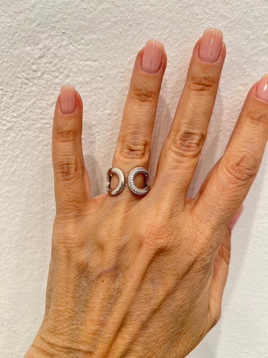 Anello Adri argento bianco