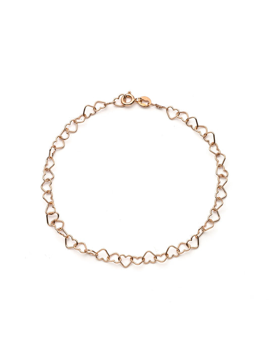 Bracciale maglia a cuori