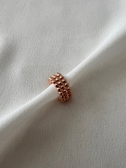 Earcuff tripla fila pallini