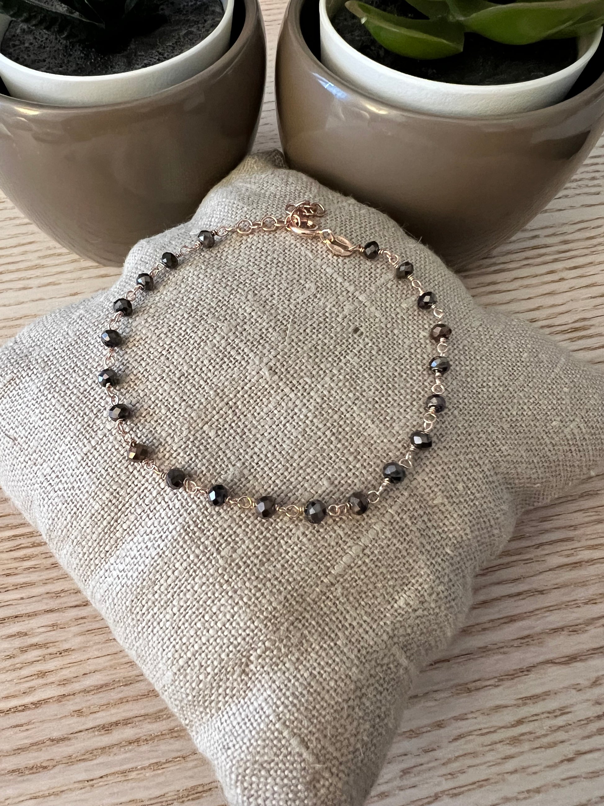 Bracciale cristalli caffe