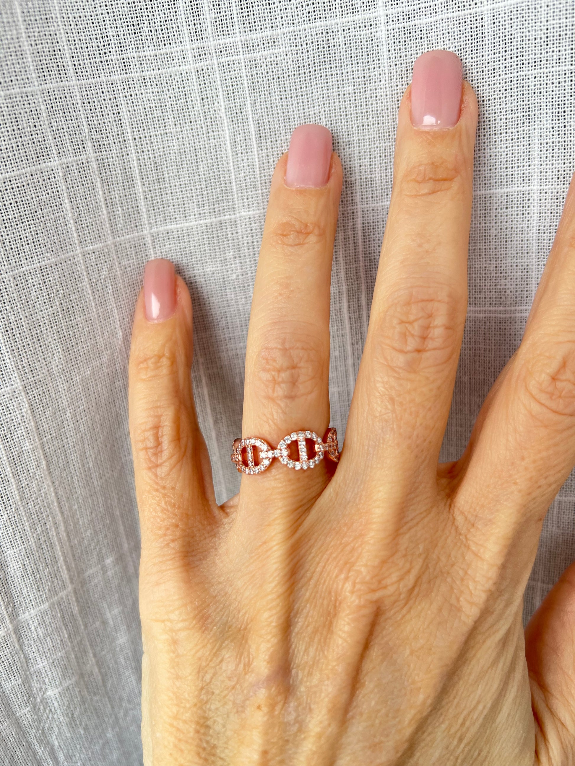 Anello a maglia Rosè