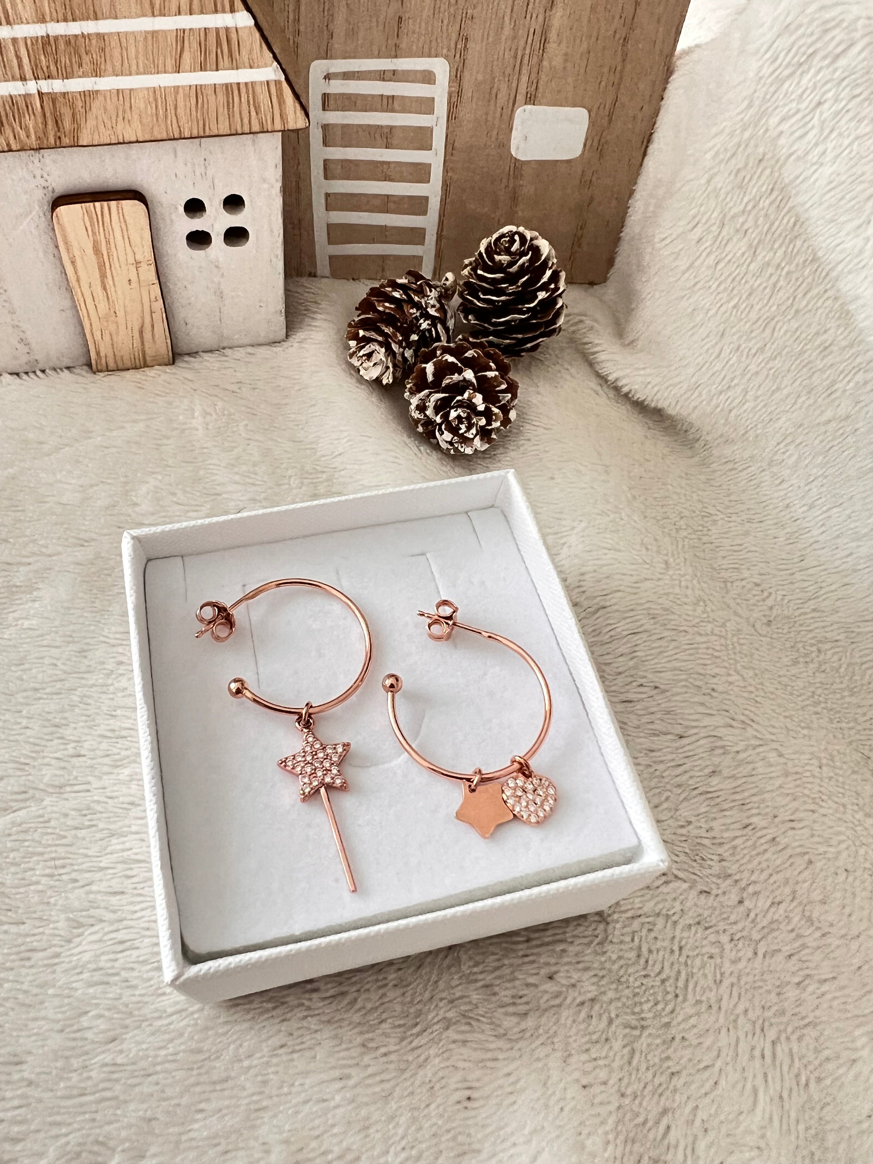 Set Orecchini cerchio bacchetta magica