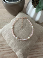 Bracciale cristalli e perle risino