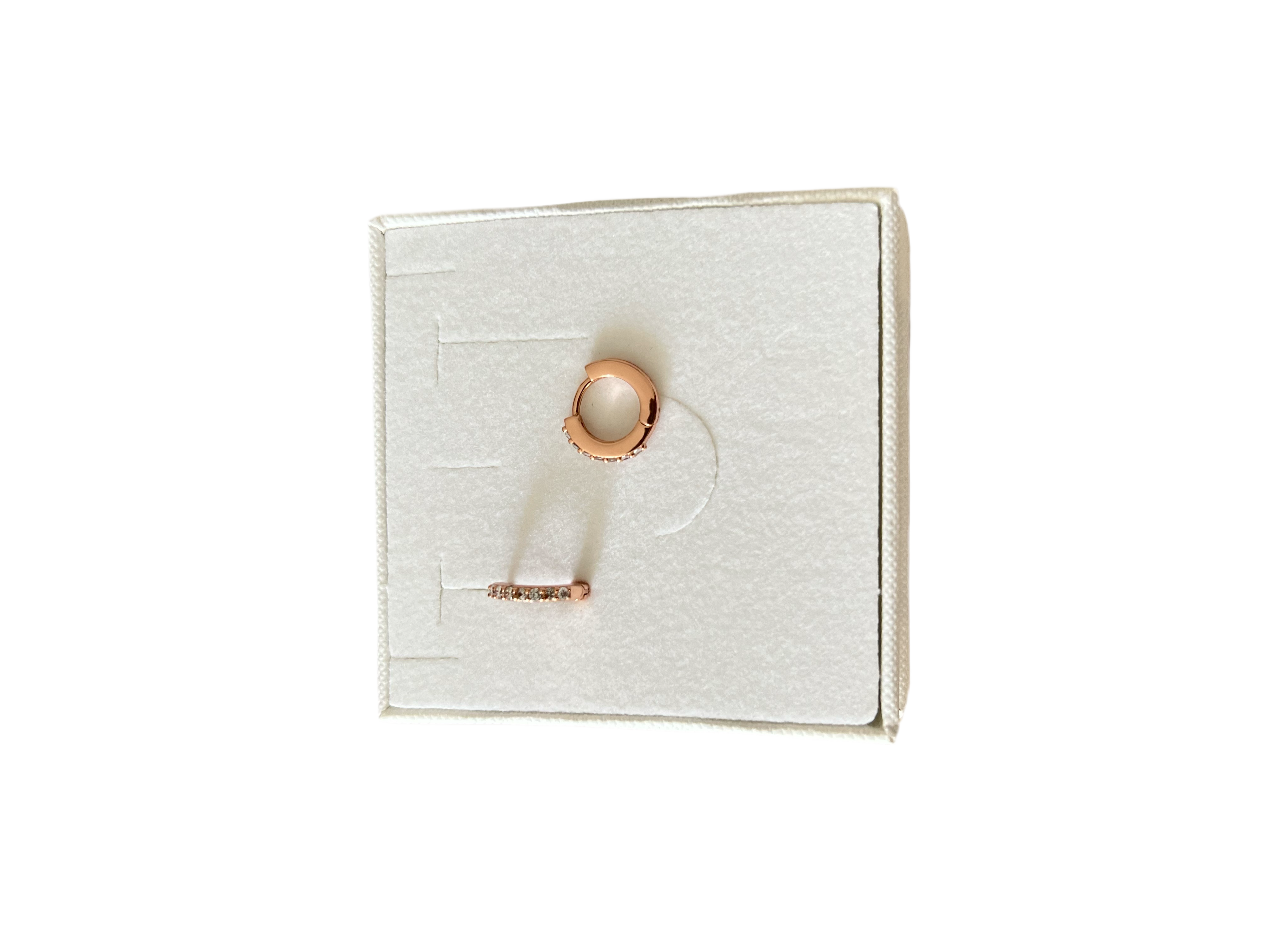 Orecchino cerchietto con zirconi