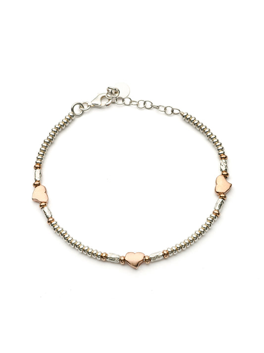 Bracciale rondelle cuori