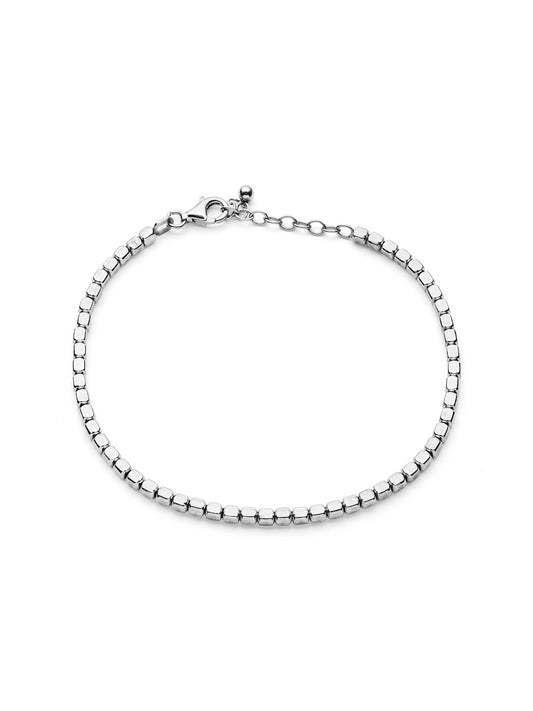Bracciale a cubetti in Argento Naturale