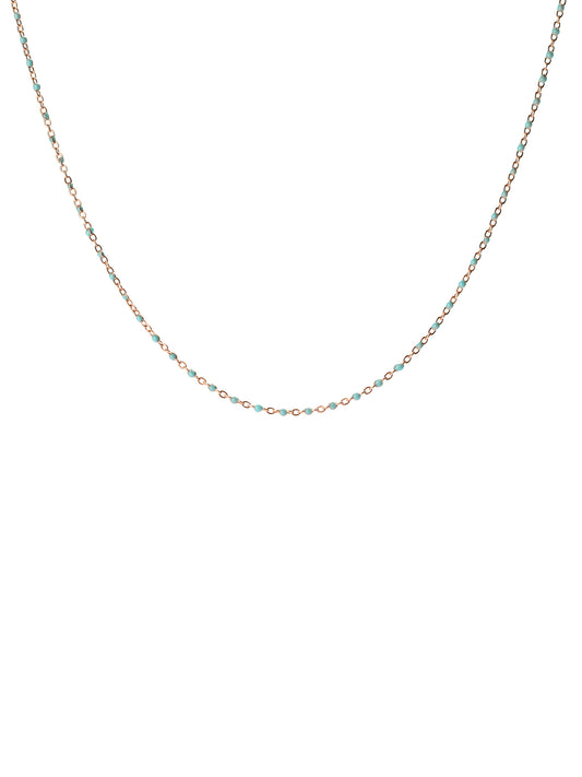 Girocollo sfere smaltate turchesi