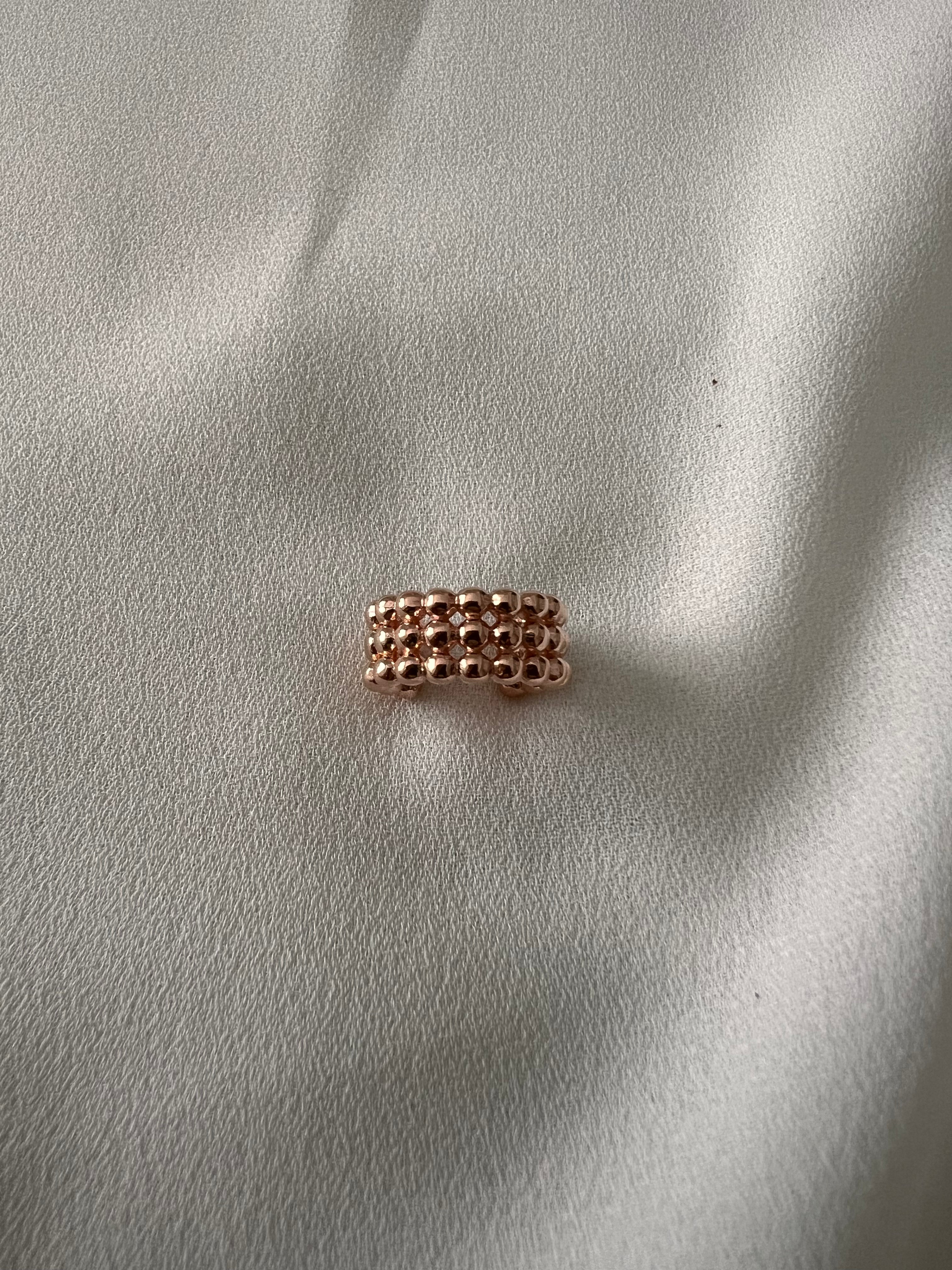 Earcuff tripla fila pallini