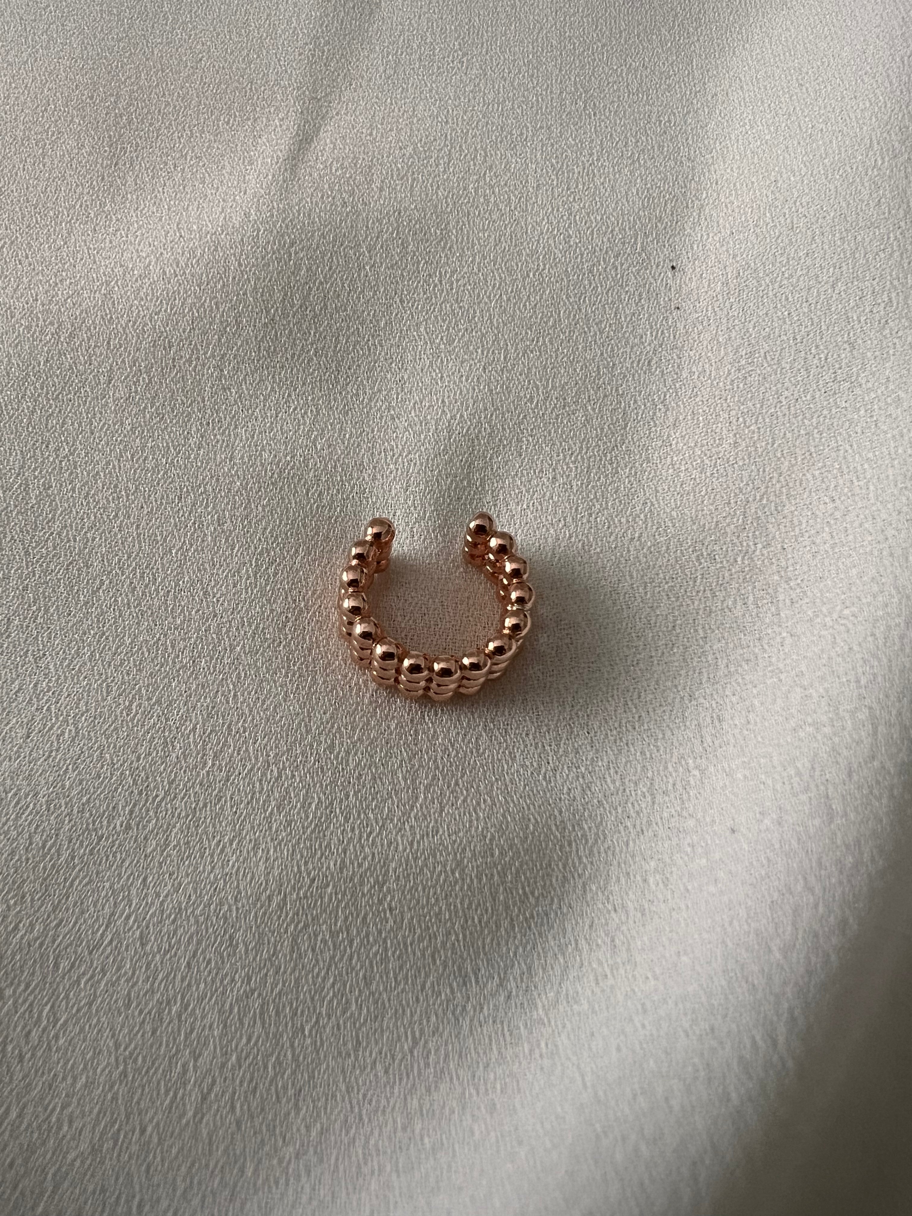 Earcuff tripla fila pallini