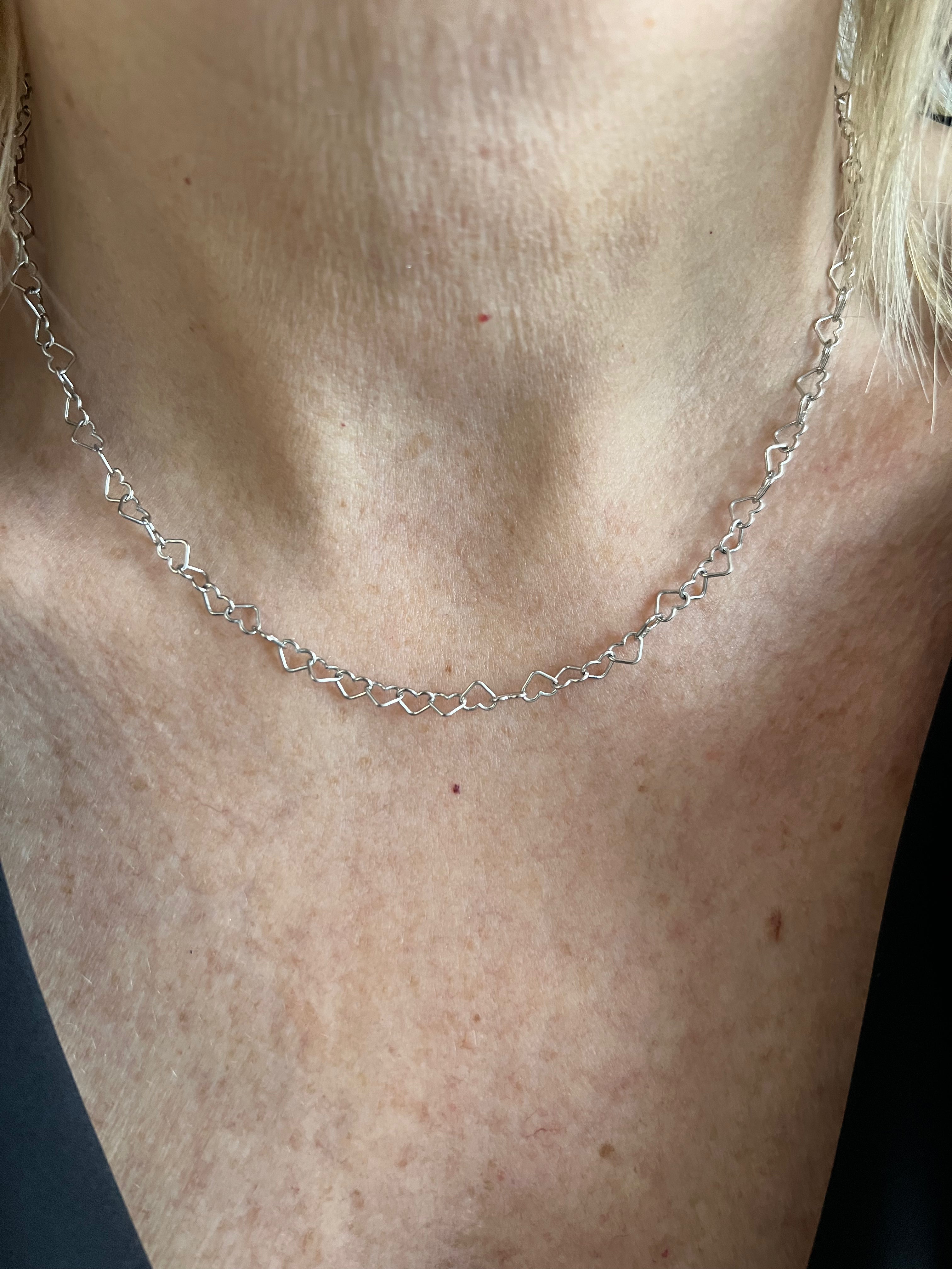 Girocollo maglia a cuori