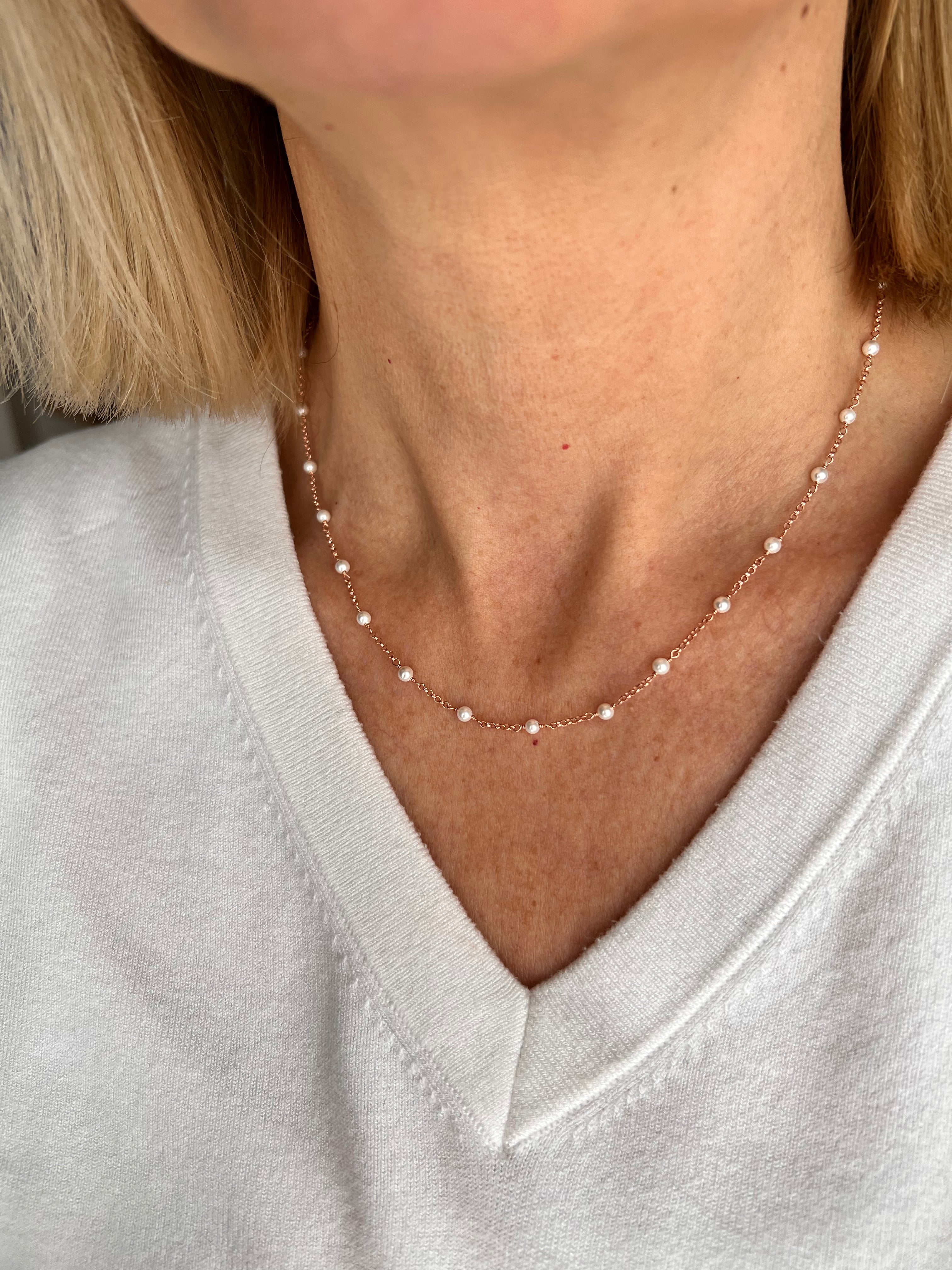 Girocollo con micro perle