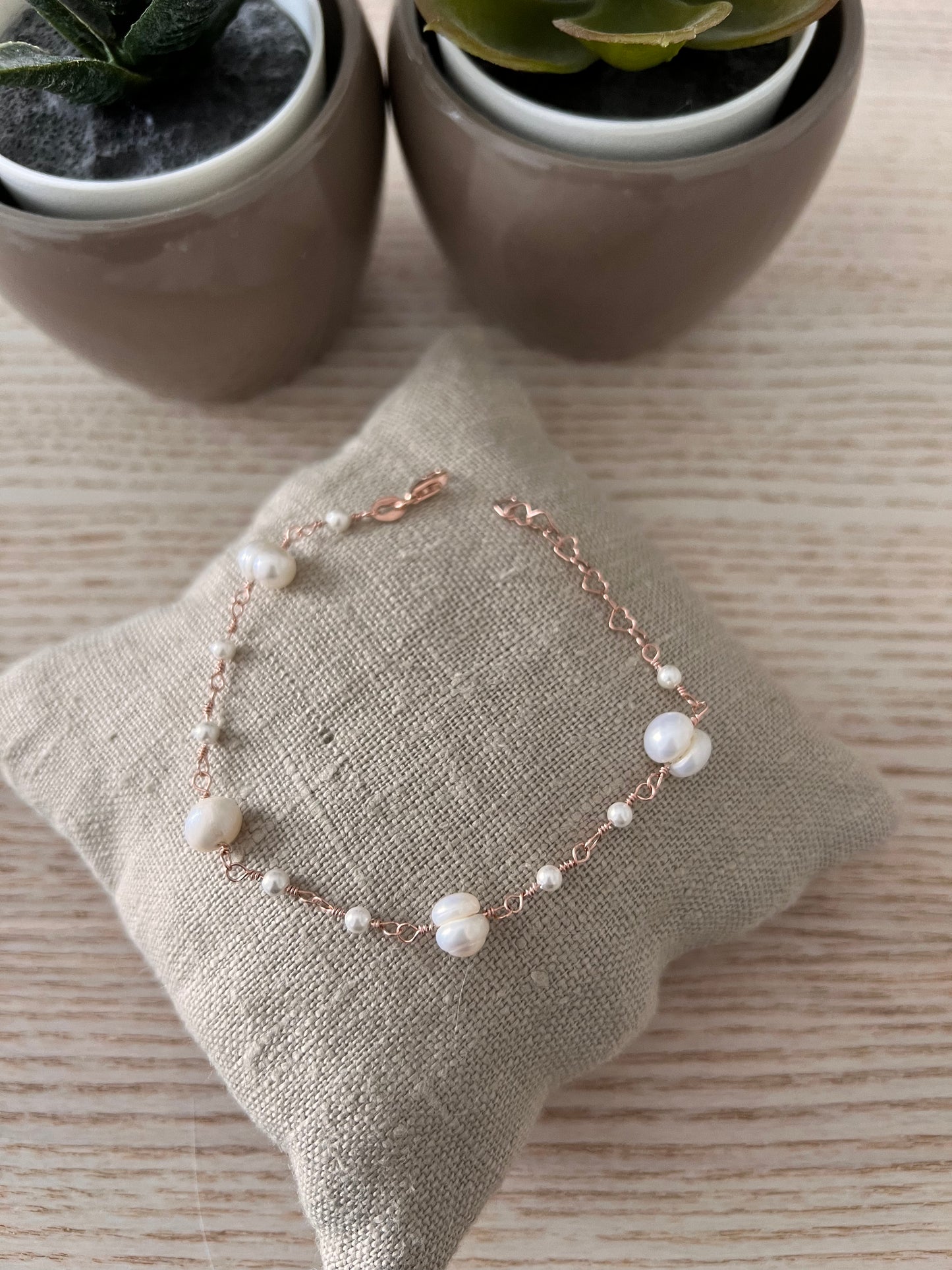 Bracciale perle barocche e mini perle