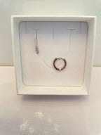 Orecchino cerchietto con zirconi - Le Luci di Gaia