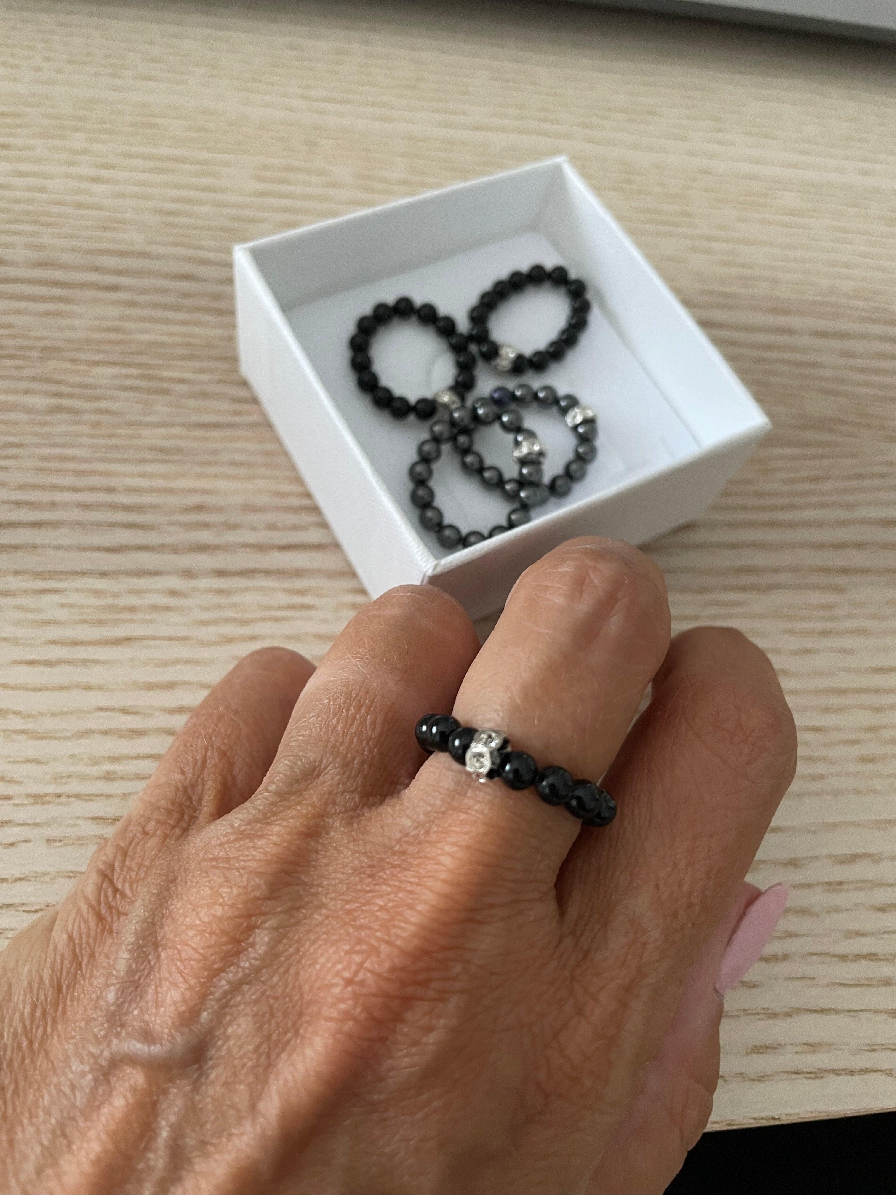 Anello perle di Swarovsky - Le Luci di Gaia