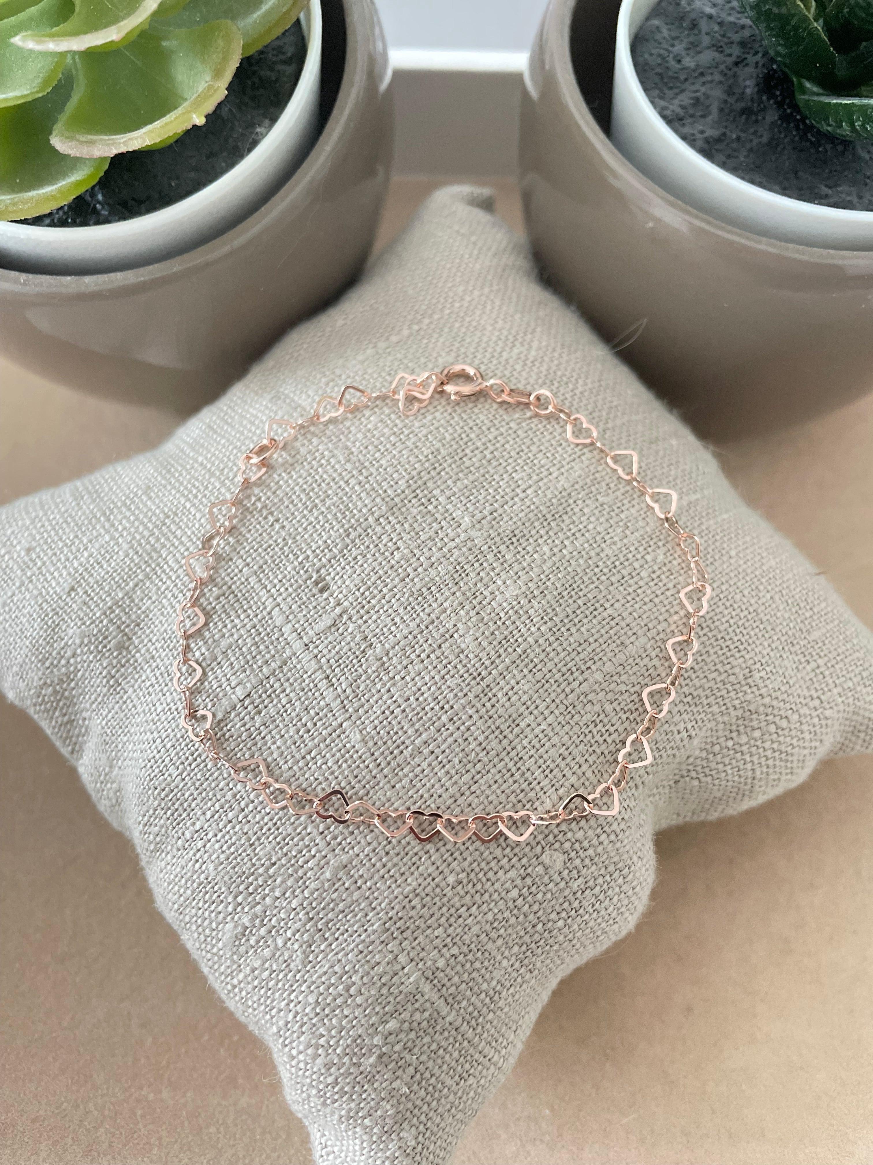 Bracciale maglia a cuori - Le Luci di Gaia