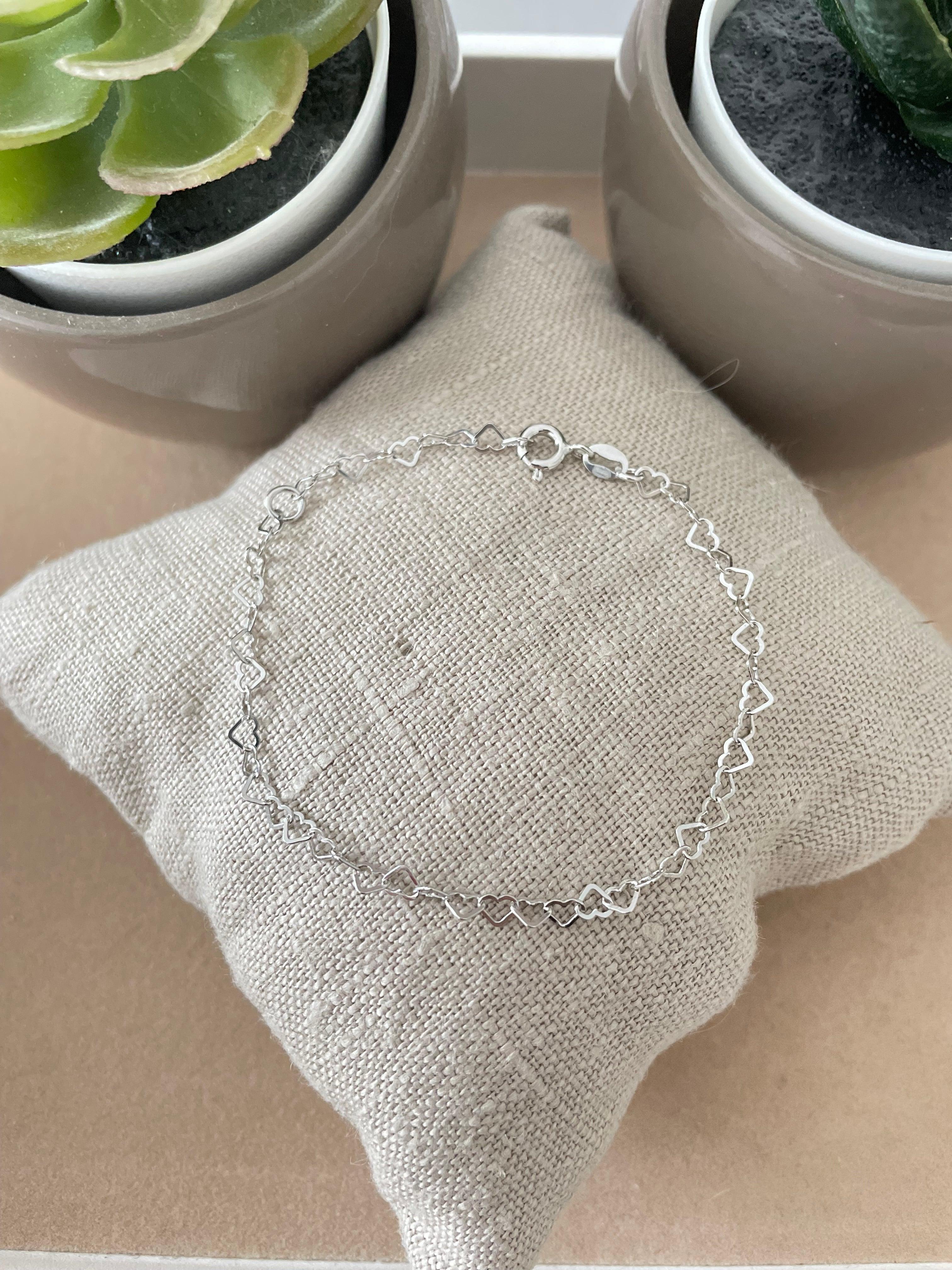 Bracciale maglia a cuori - Le Luci di Gaia