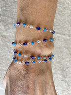 Bracciali cristalli blu o arancioni - Le Luci di Gaia