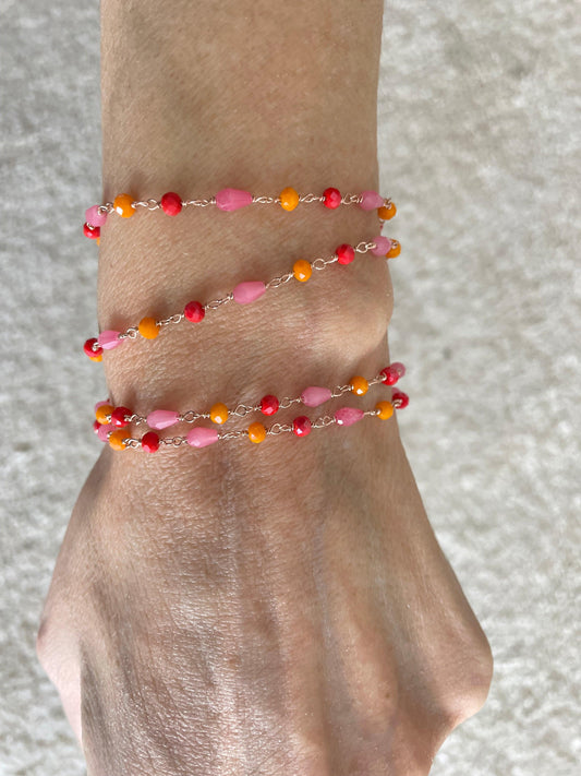 Bracciali cristalli blu o arancioni - Le Luci di Gaia