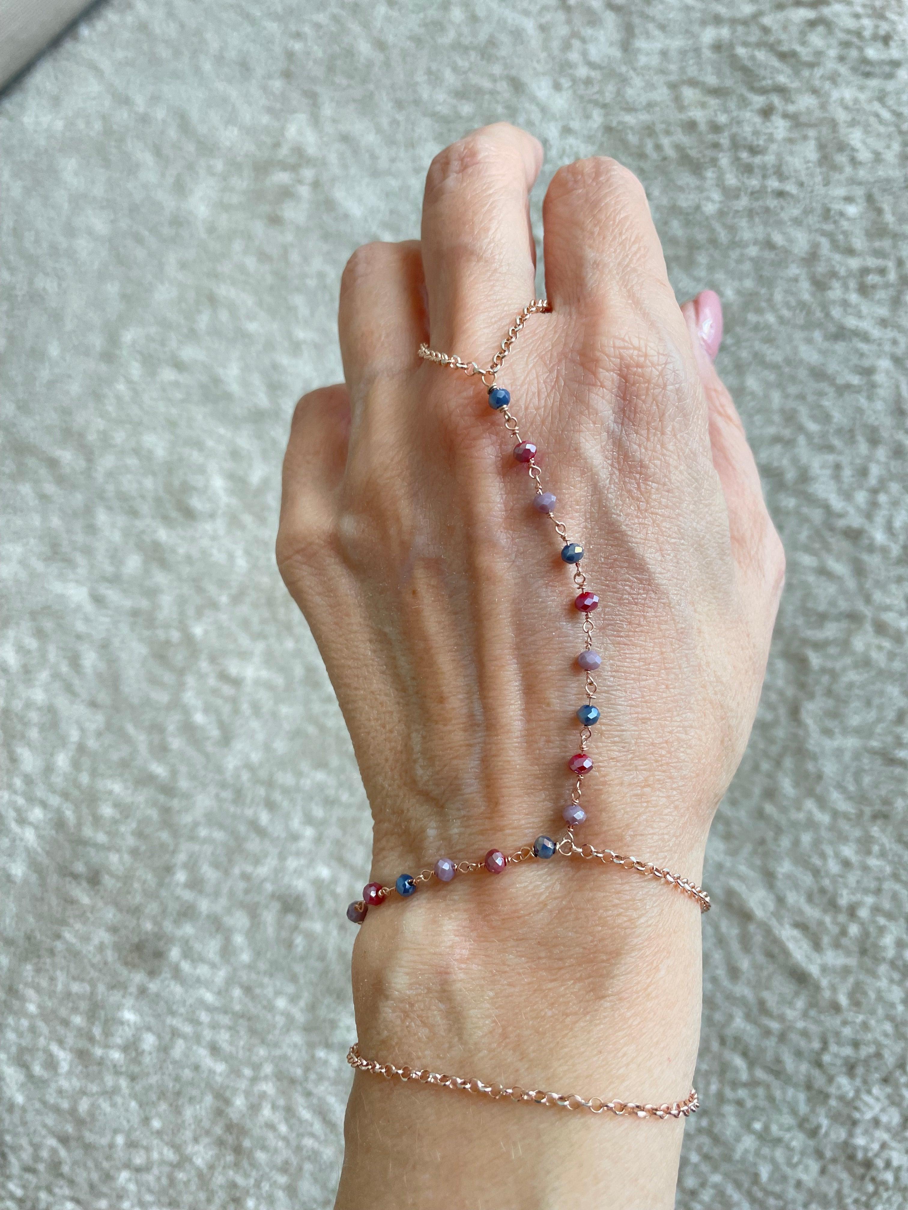 Baciamano con cristalli - Le Luci di Gaia