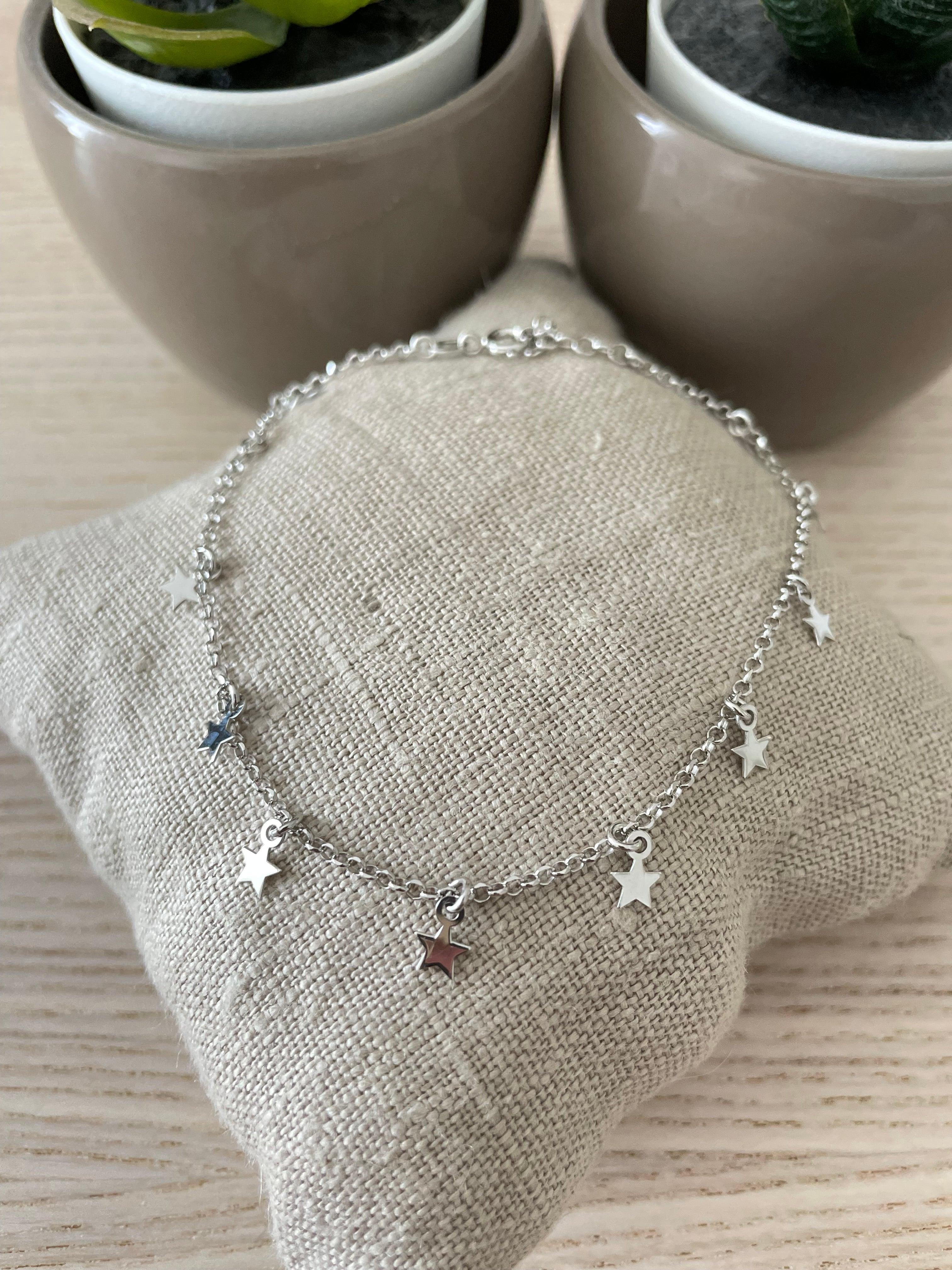 Cavigliera con stelle pendenti - Le Luci di Gaia