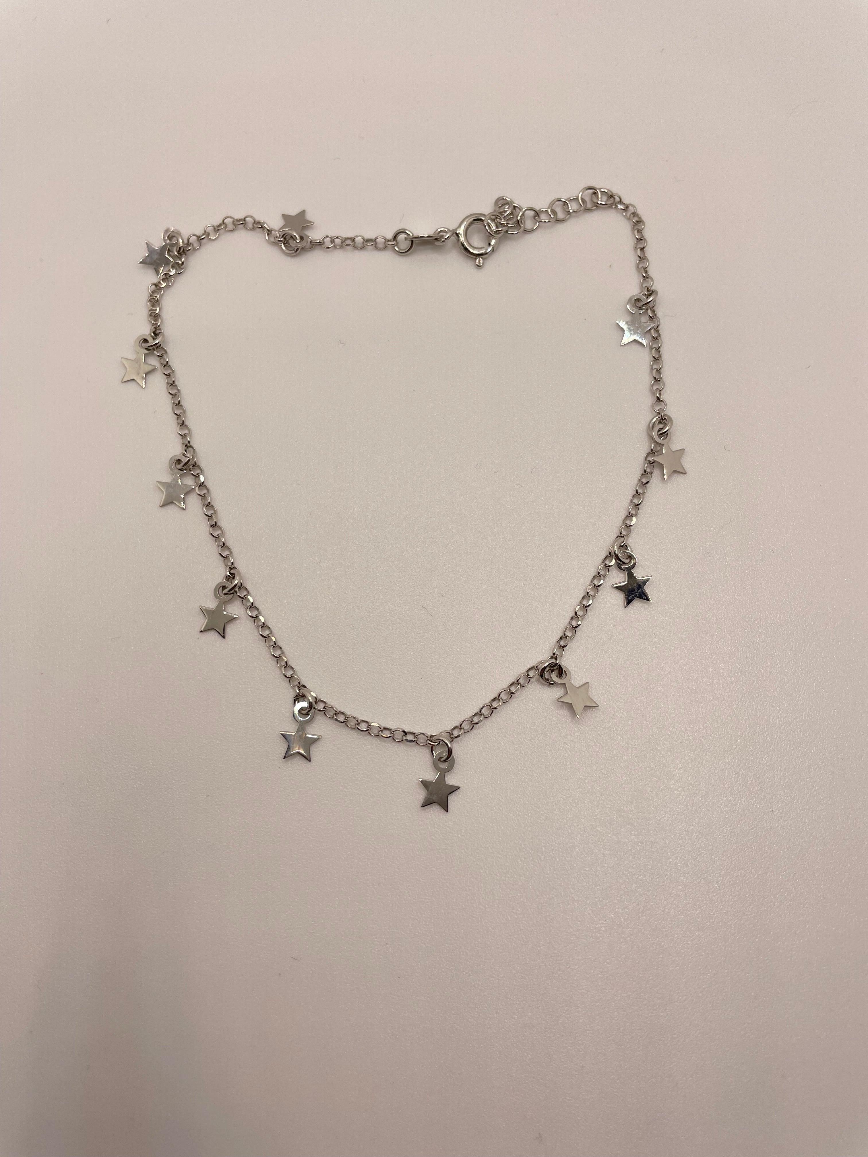 Cavigliera con stelle pendenti - Le Luci di Gaia